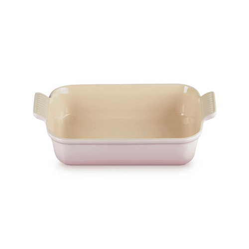 Image showing the Stoneware Heritage Rectangular Dish, 26cm, Shell Pink product.