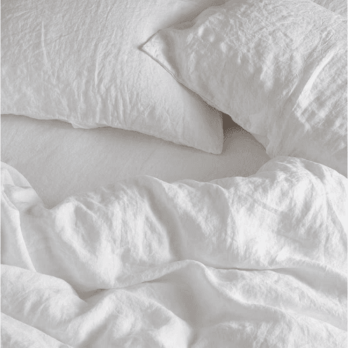 Image showing the Linen Pair of Standard Pillowcases, Snow product.