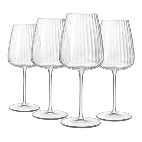 Image showing the Optica Set of 4 Chardonnay Wine Glasses, 550ml, Clear product.