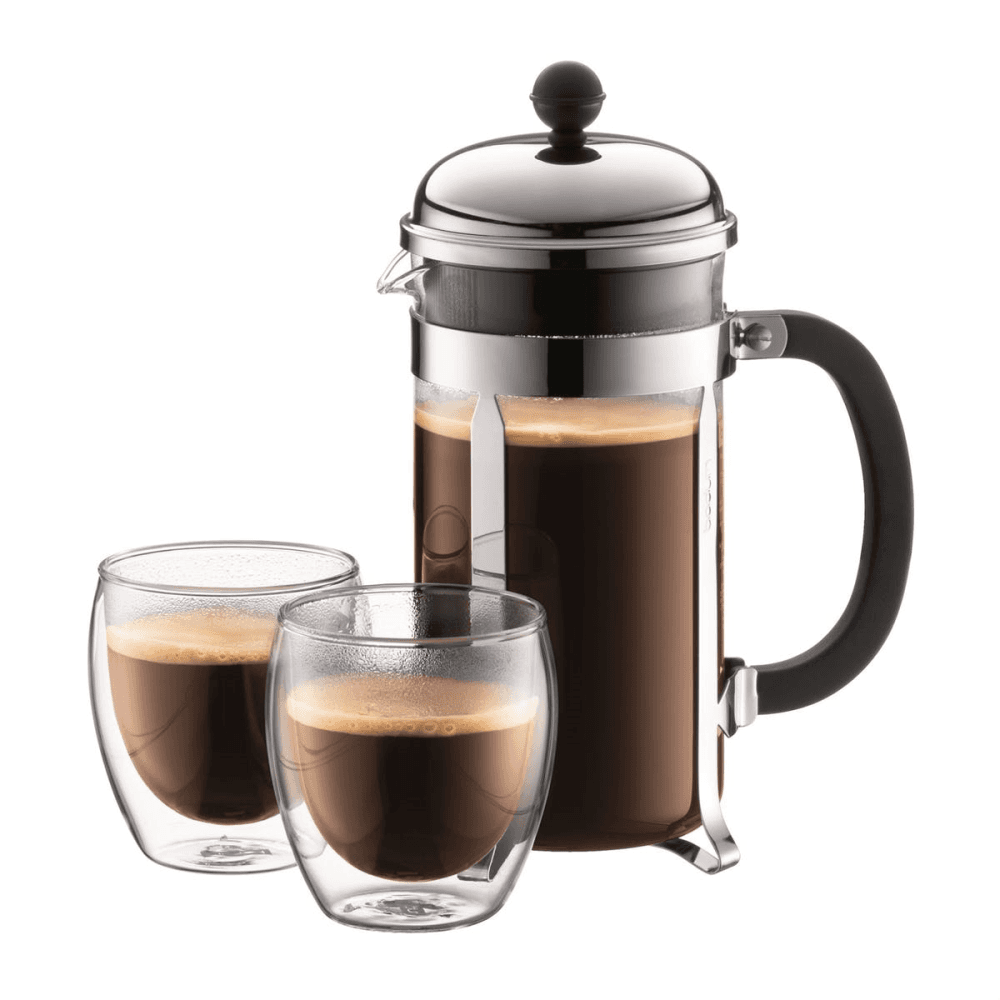 Chambord 8 cup coffee maker, 1 litre, Shiny