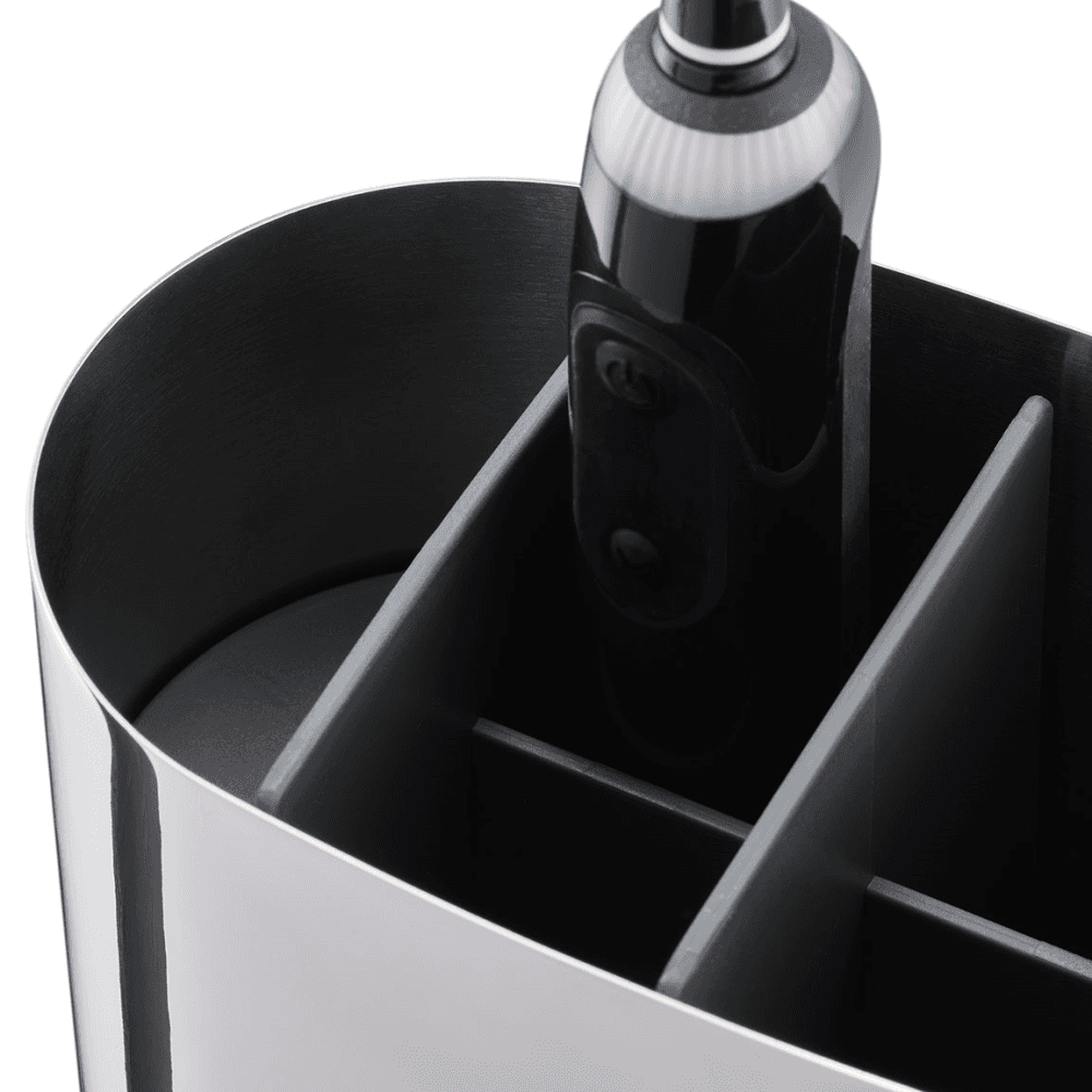 EasyStore Luxe Toothbrush Caddy, Stainless Steel