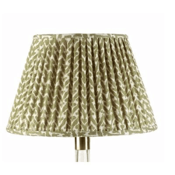 Image showing the Lampshade, Gathered Bedwyn, Green Rabanna, 30cm product.