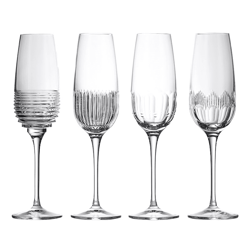 Mixology Set of 4 Champagne Flutes, 335ml, Clear