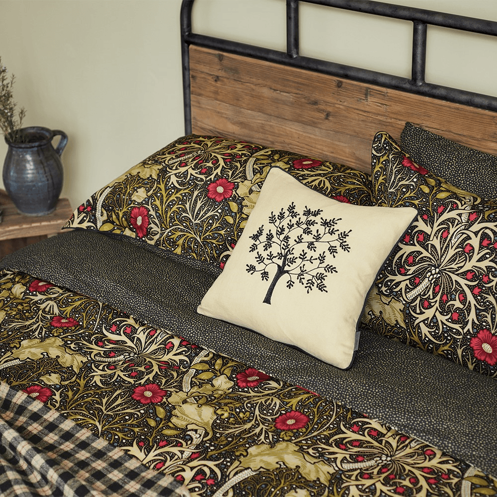 Morris Seaweed Super king size duvet cover, Black