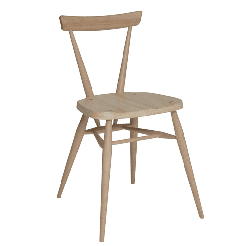 Image showing the Originals Stacking Chair, L.Ercolani by Ercol, H80 x W49 x D50cm, Natural product.