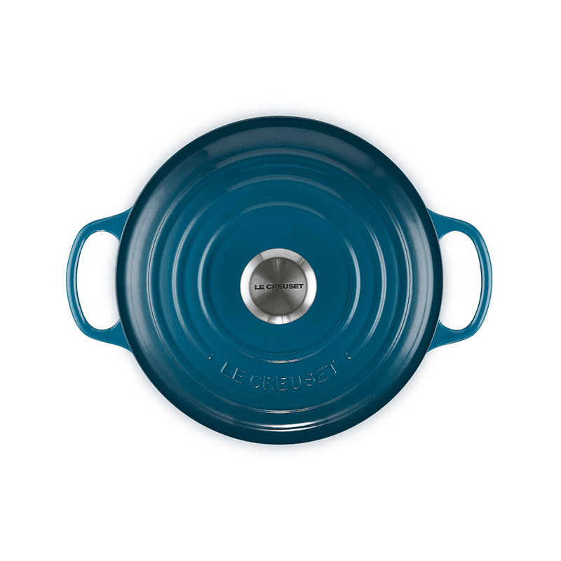 Signature Cast Iron Round casserole, Dia24cm - 4.2L, Deep Teal