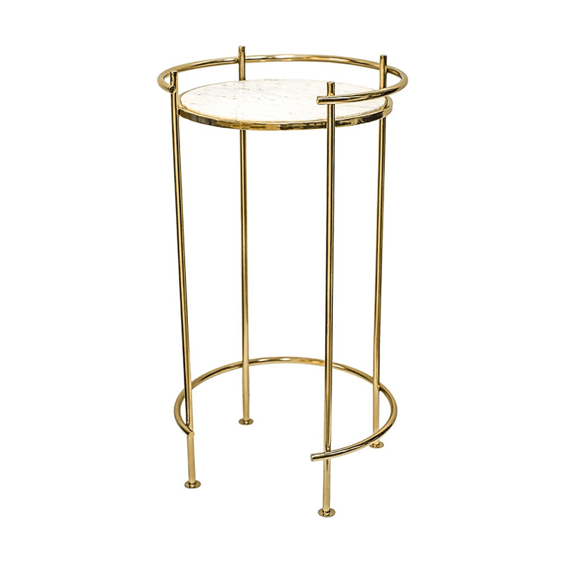 Opulence Set of 2 Nested Side Tables, H72cm, Gold