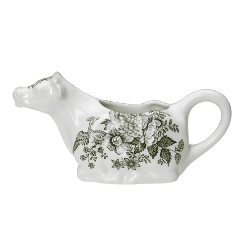 Image showing the Asiatic Pheasants Cow Creamer, 150ml, Green product.