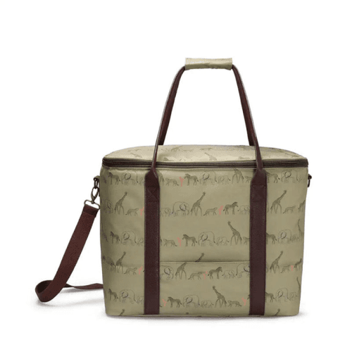Image showing the Animals of the Savannah Picnic Bag, Tan product.