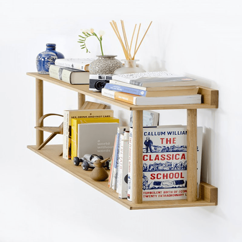 Platform 2 Shelf, H38 x W100cm, Oak