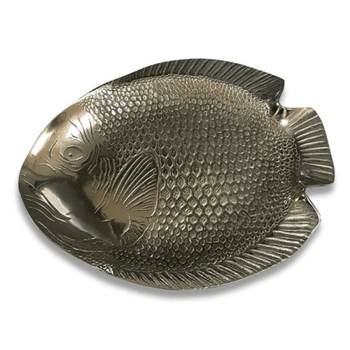 Image showing the Fish Serving Platter, L38 x W29.5 cm, Silver product.