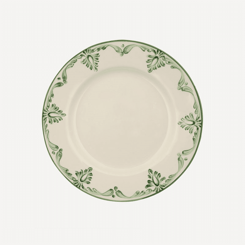 Eleanor Set of 6 Dinner Plates, 26.5cm, Forest Green