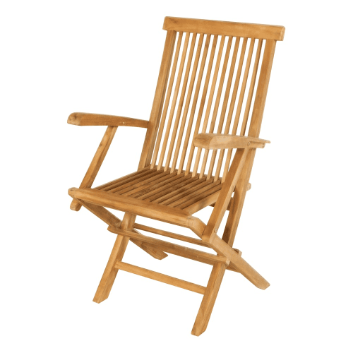 Image showing the Snapdragon Folding Stacking Carver Chair, Teak product.