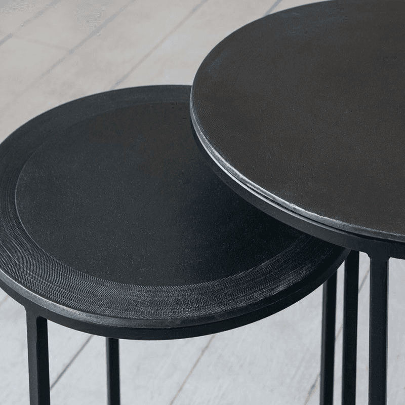 Skylar Set of 2 Side Tables, Black