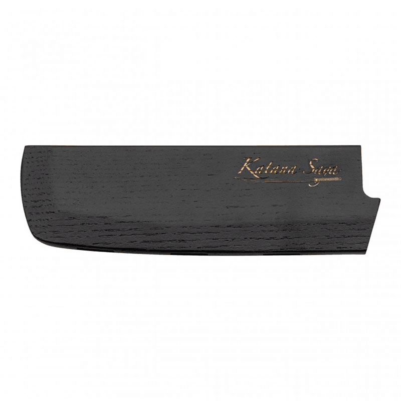 Katana Saya Pakkawood Nakiri Knife, 18cm Damascus Blade