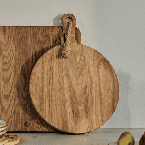 Image showing the Circular Paddle Board, 40.5 x 30 x 1.5cm, Oak product.