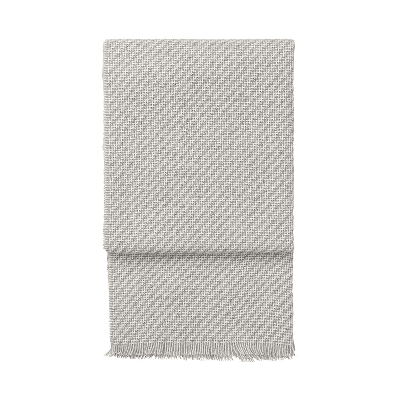 Diagonal Throw, H190cm x W130cm, White/Light Grey