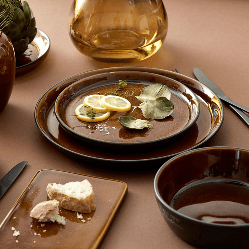 Gastro Plate, D27cm, Amber