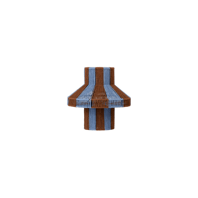 Diana Lampshade, D28 x H28cm, Caramel Brown & Serenity Light Blue