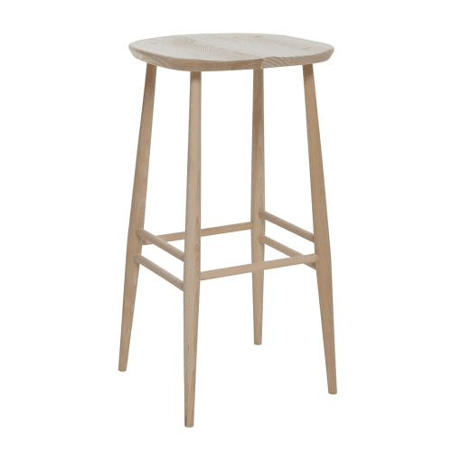 Image showing the Originals Bar Stool, L.Ercolani by Ercol, H75 x W39 x D37cm, Natural product.