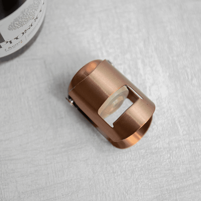 BarCraft Champagne and sparkling wine bottle stopper, 12 x 17 x 22cm, Copper Effect/Stainless Steel