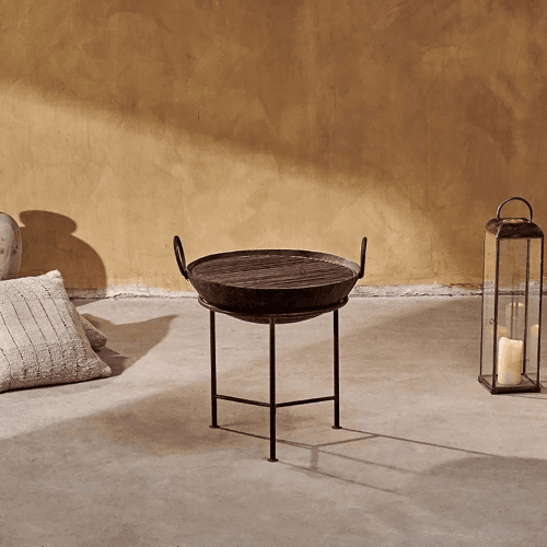 Image showing the Reclaimed Fire Pit Kadai, H55 x D80cm, Black product.