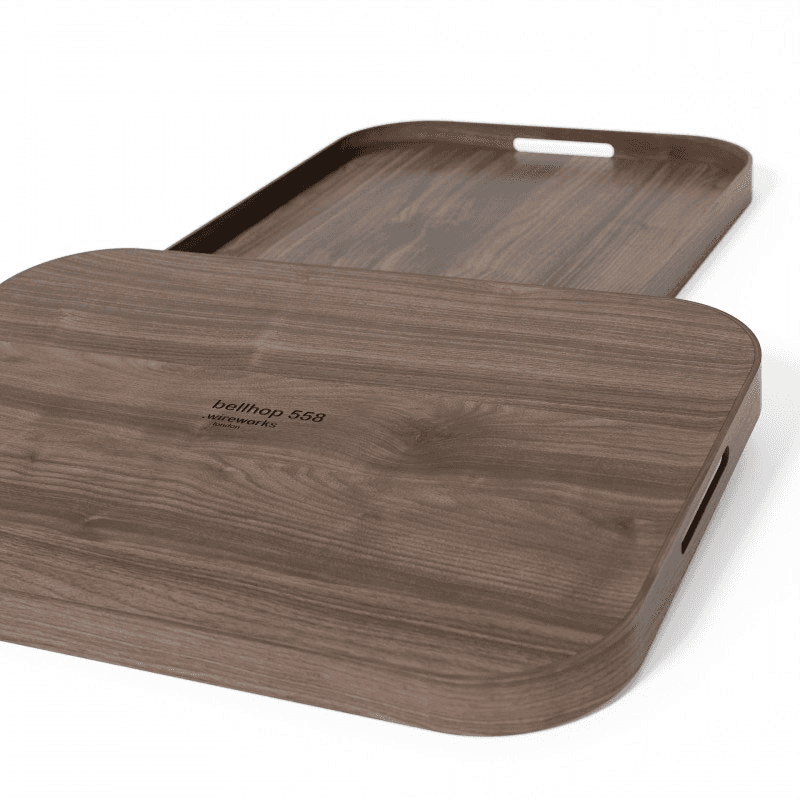 Bellhop 558 Rectangular Tray, Walnut