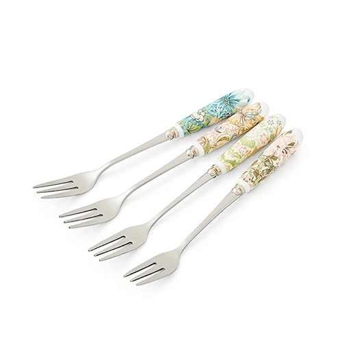 Image showing the Morris & Co Set of 4 Pastry Forks, L15.5cm, Multi product.