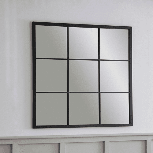 Image showing the Fullbrook Mirror, L90 x W90cm, Black product.