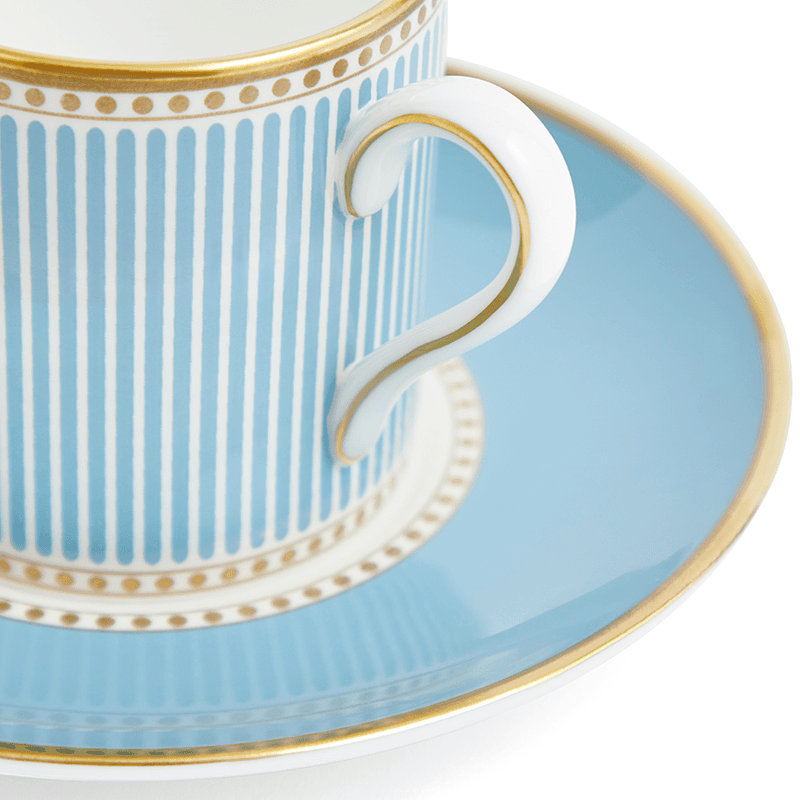Helia Coffee Cup and Saucer, 75ml, Mint Green