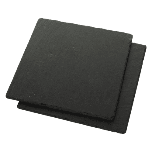 Image showing the Pair of square tablemats, 25cm, Slate product.