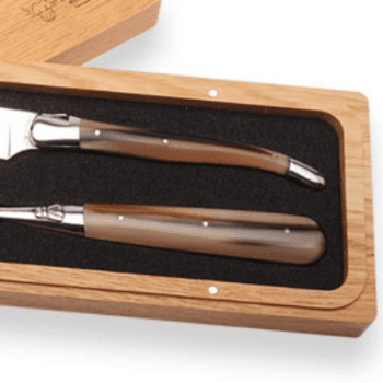 Laguiole 2-piece Cheese Set, Horn Handles