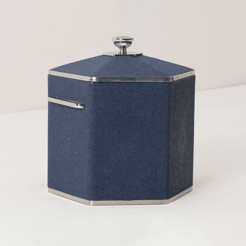 Ice Bucket, Nile Blue Shagreen