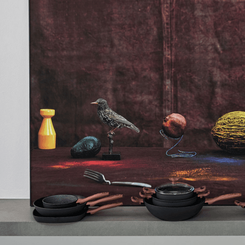 Image showing the Rock & Rose Grill Pan, W28 x L28cm, Black product.