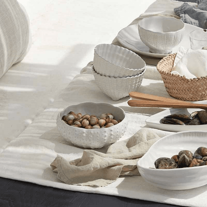 Aparte Set of 6 Footed Cereal Bowls, D14cm, white