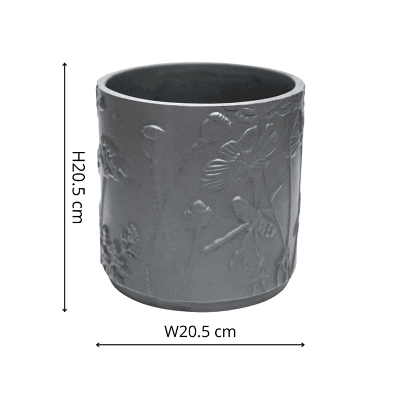 Kew Eclectic Orangery Stoneware Meadow Planter, D21cm, Blue