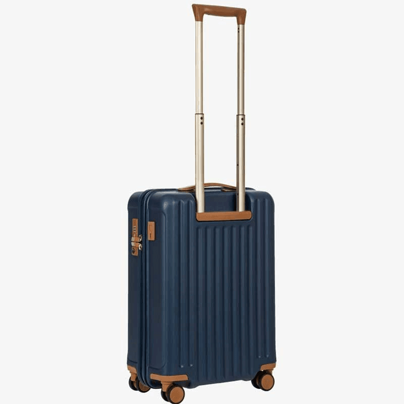 Capri Carry-On Suitcase with Front Pocket, H55x W23 X L40cm, Blue