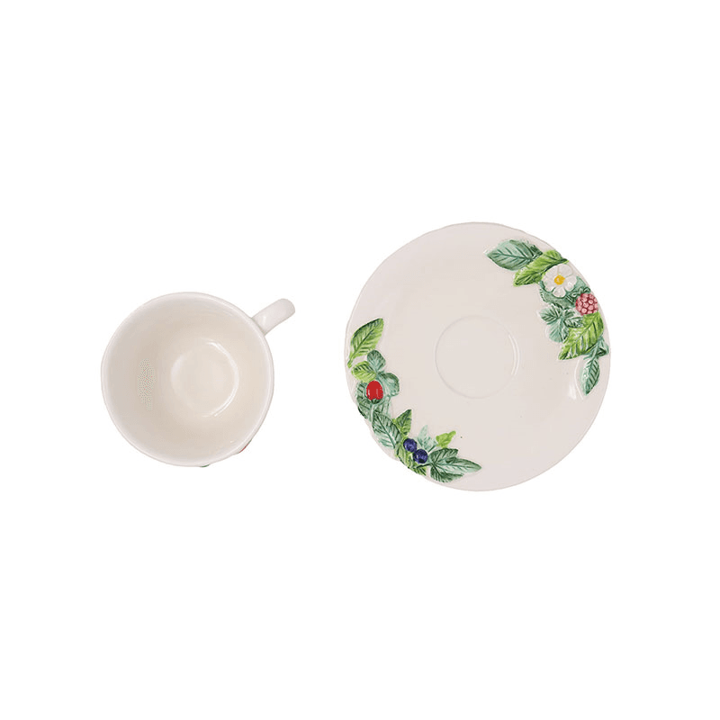 Frutti Di Bosco Set of 2 Teacups & Saucers, 180ml, Multi