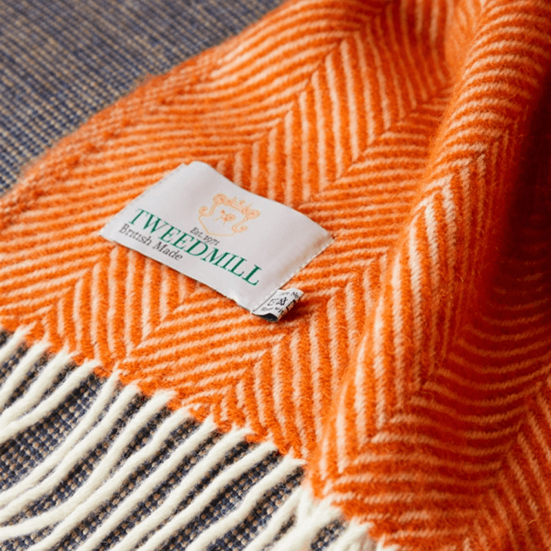 Fishbone Throw, 150 x 183cm, Cinnamon