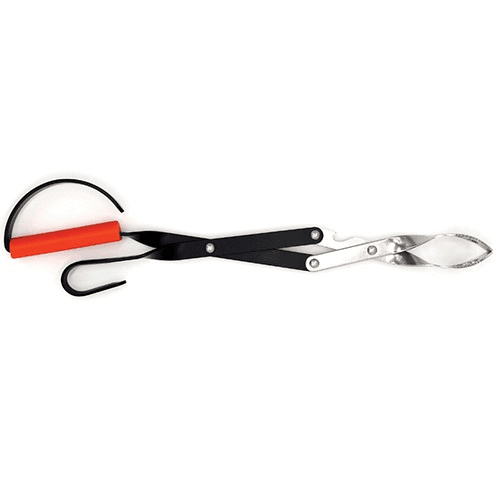 Premium BBQ tongs, Silver/Black