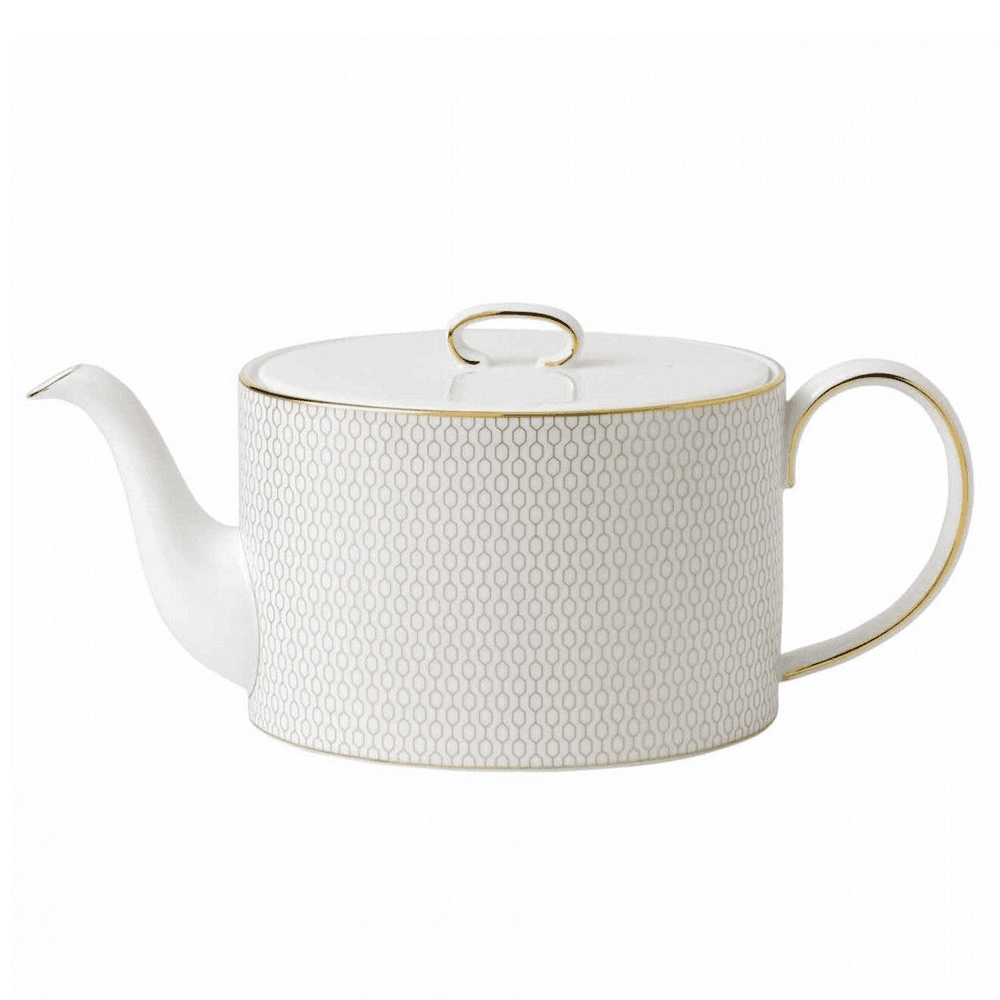 Gio Gold Teapot, 1L, Gold/White