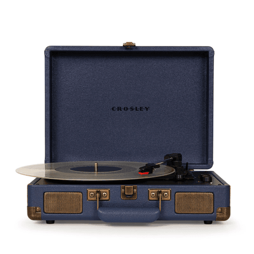 Image showing the Cruiser Deluxe Plus Portable Turntable, Navy product.