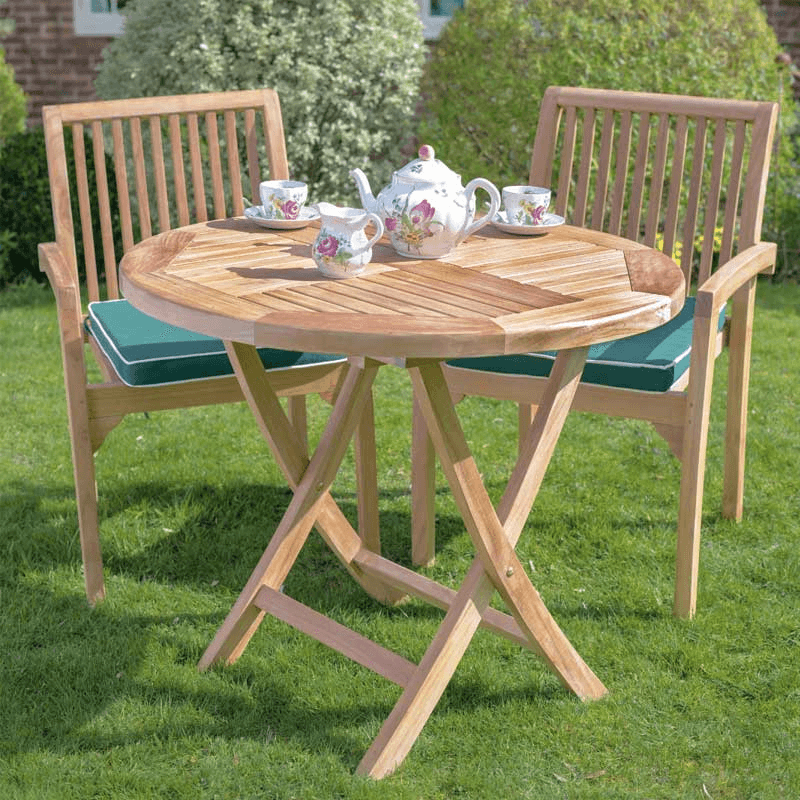 Jasmine Round Folding Table, D90cm, Teak