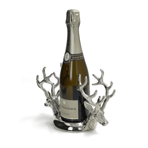 Image showing the Stag Bottle Coaster, D23 x H14cm, Silver product.