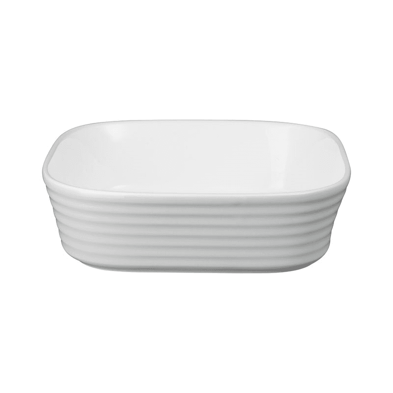 James Martin Cook Square Dish, 23.5cm, Soft Grey