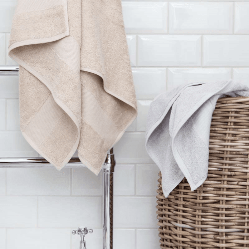 Image showing the Organic 600gsm The Bath Sheet, 100 x 160cm, Flax product.