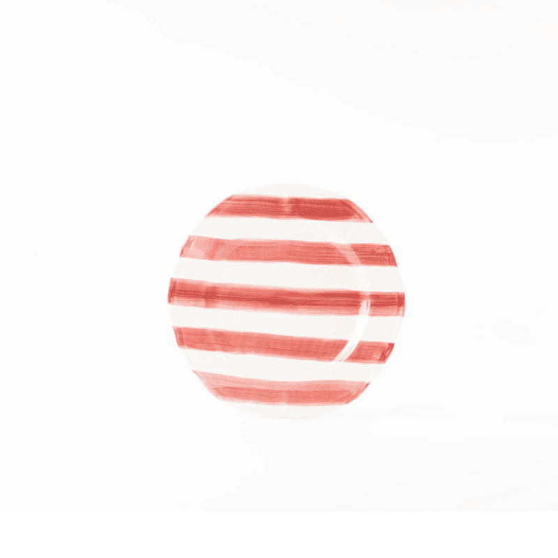 Stripes Plate, D27cm, Red