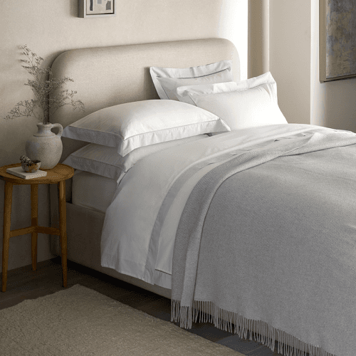 Image showing the Chepstow Cashmere Blend Throw, 140 x 200cm, Grey product.