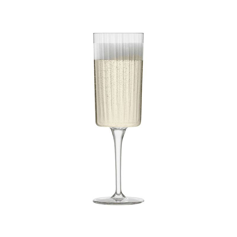 Gio Line Set of 4 Champagne Flutes, 210ml, Clear