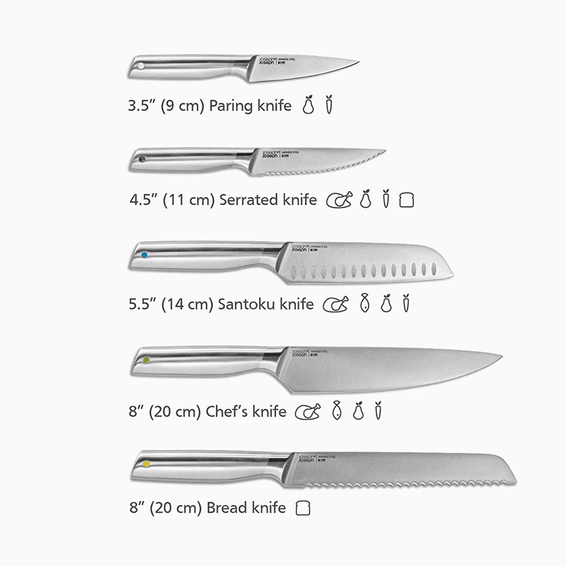 Elevate 5 Piece Knife Block, Bamboo